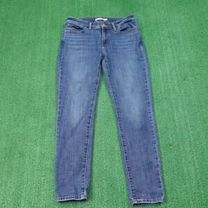 Levis 711 Skinny Jeans Womens 27 Blue Stretch Mid Rise Denim Pants Slim Fit